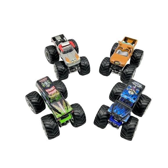 Lot of 4 Hot Wheels Monster Jam Trucks 1/64 Grave Digger Scooby-Doo El Toro etc. - Picture 1 of 10